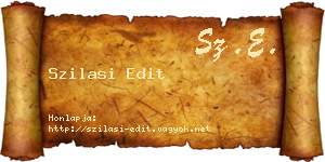 Szilasi Edit névjegykártya